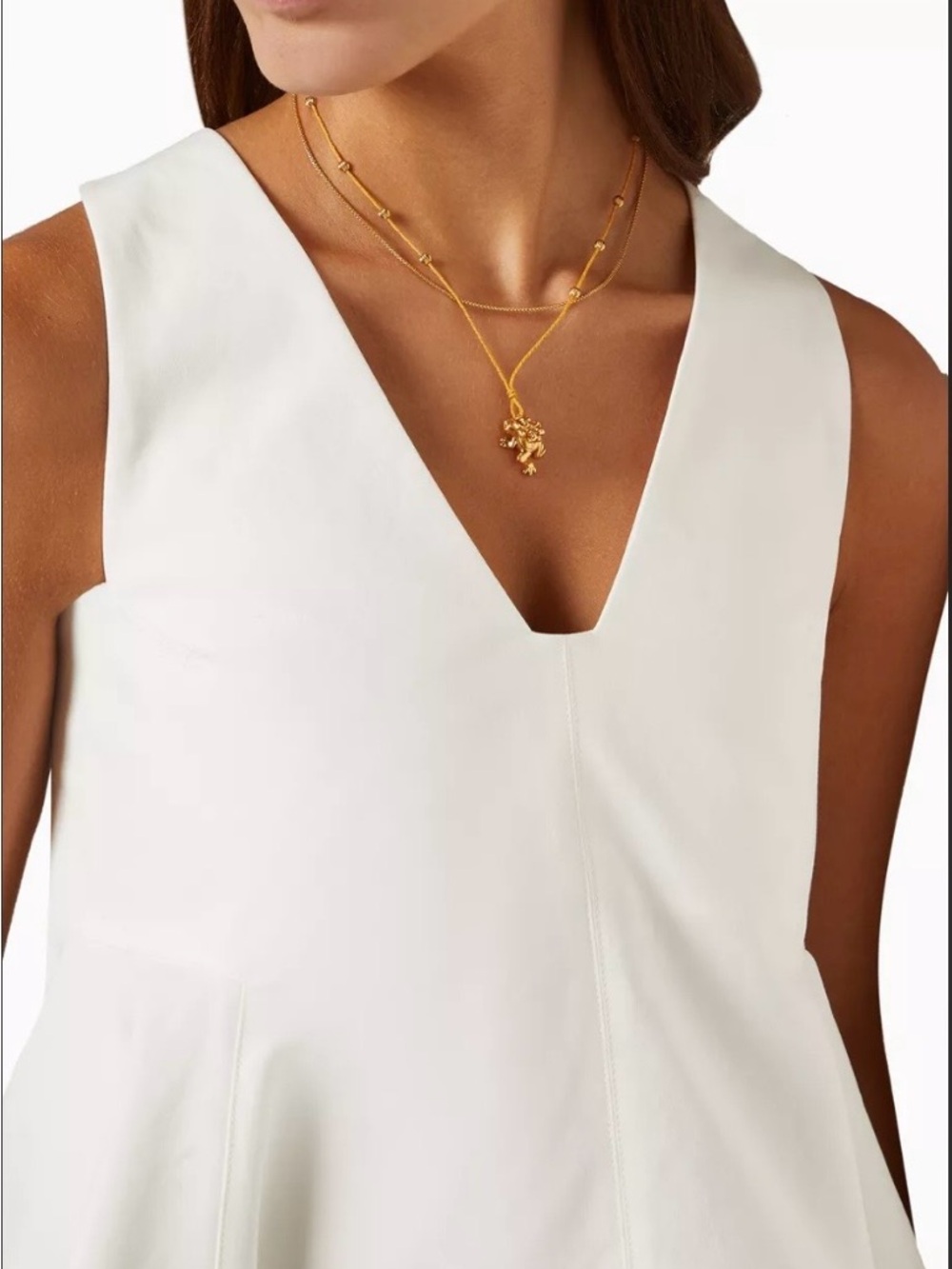 Tory Burch Kira Logo Pendant Necklace